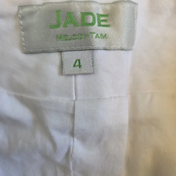 Jade White Skirt with Blue Embroidery and Matching Sleeveless Blouse! - Picture 4 of 11